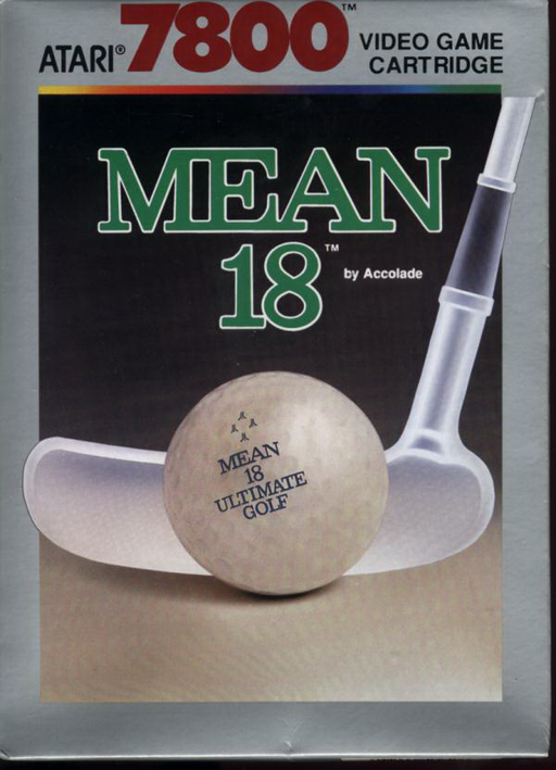 Mean 18 Ultimate Golf box art for Atari 7800